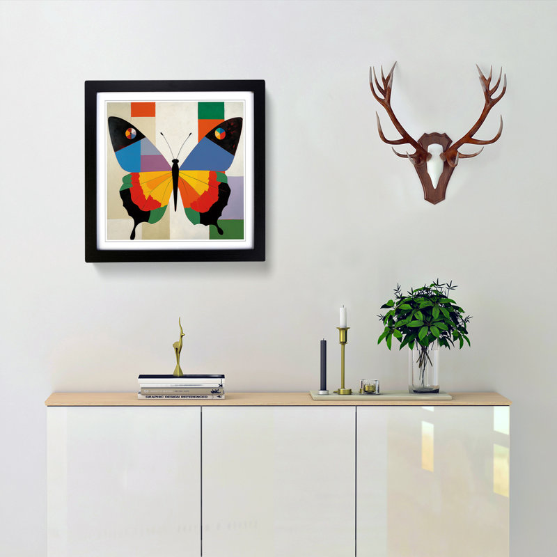 Single Picture Frame Print on Wood, Black
