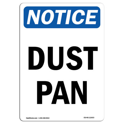 Dust Pan Aluminum Sign 12 x 18