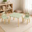 Ensemble de table et 2 chaises pour enfants à thème paresseux, table d'activité pour tout-petits en bois pour salle de classe, certifié CCP / CPSIA