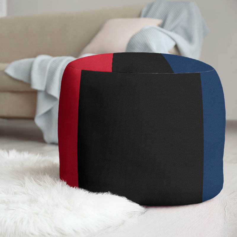 Repose-pieds repose-pieds rond 20,5", Rouge / noir / bleu, Washington