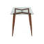 Table contemporaine Clara en métal avec plateau en verre trempé transparent-1100217991