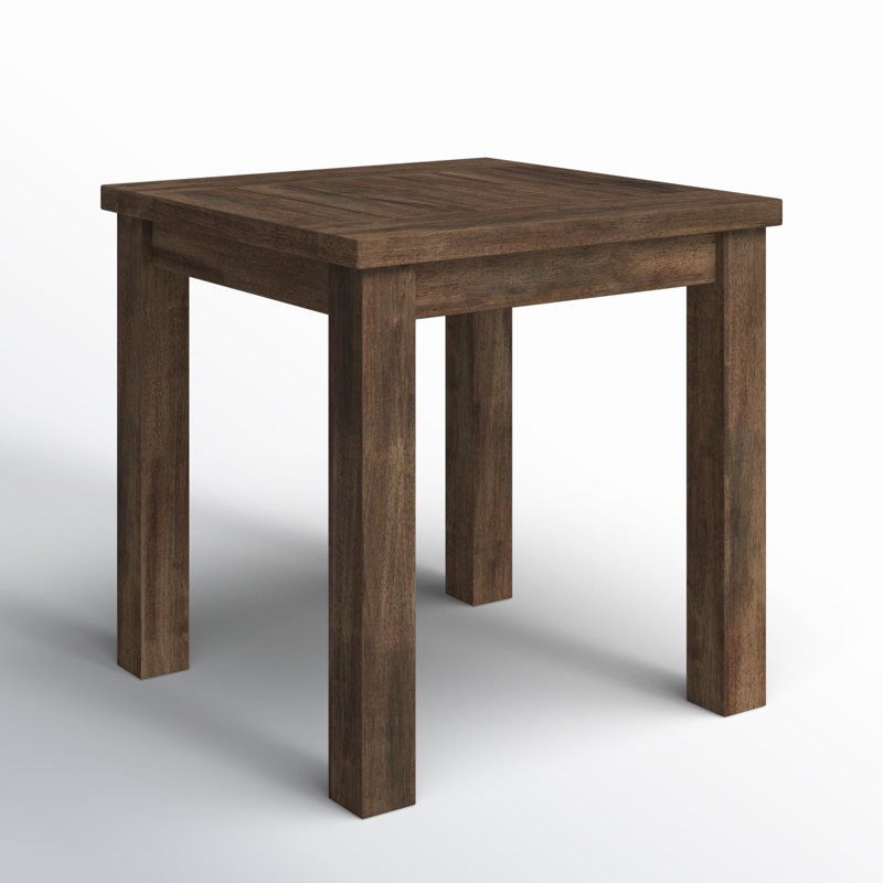 Coastal Teak Outdoor Square Teak Side Table