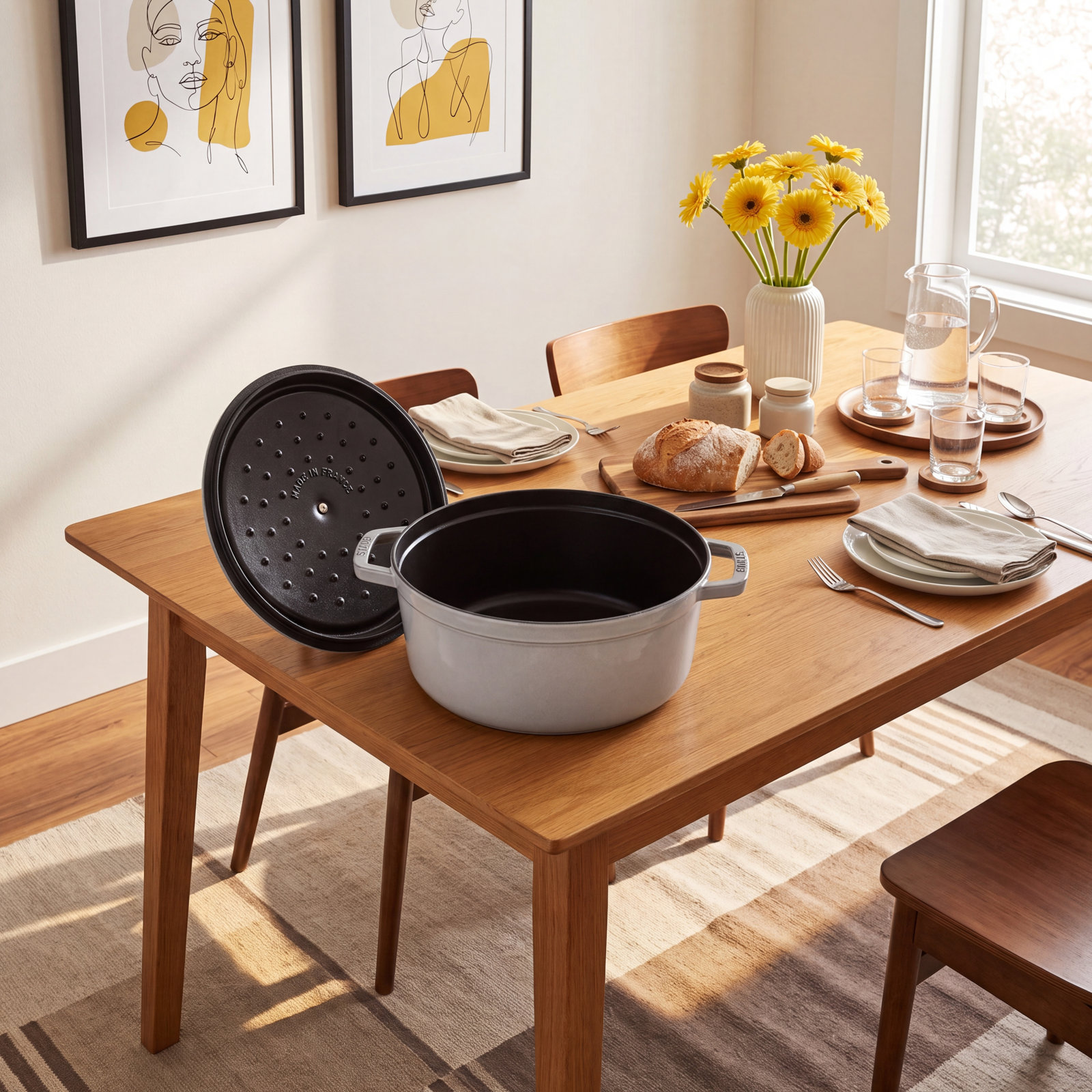 Staub La Cocotte 4-Piece Stackable Set, Graphite