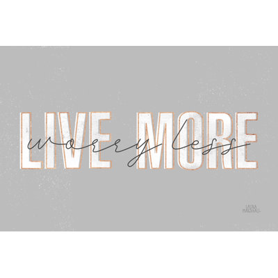 Morning Affirmations II Gray Horizontal by Laura Marshall - Wrapped Canvas Print