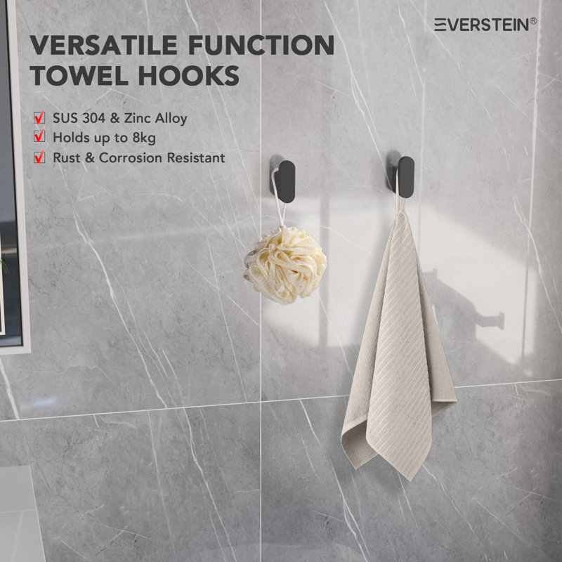 4 - Piece Bathroom Hardware Set, Matte Black