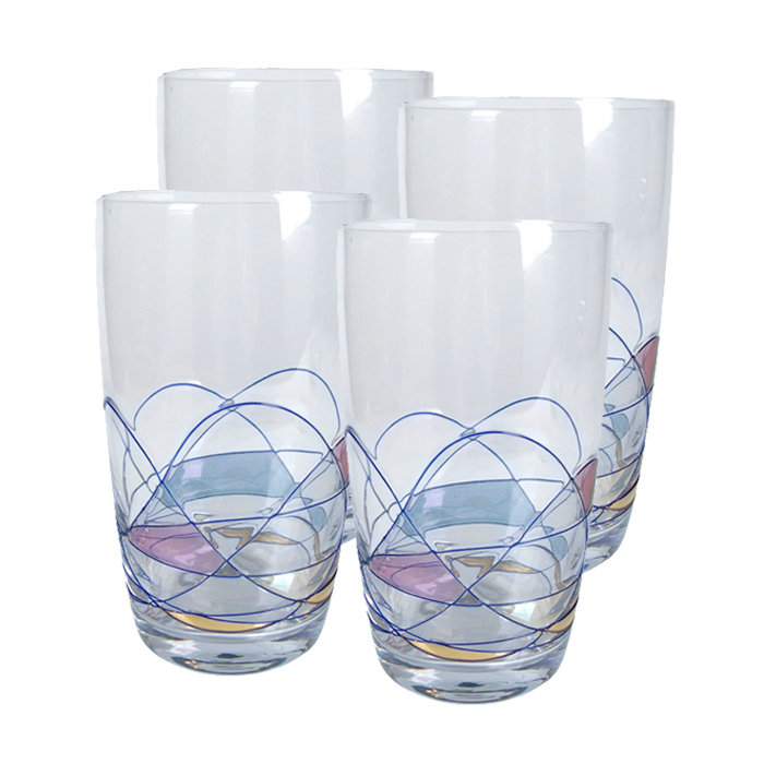 Vilonia 14oz. Handmade Drinking Glass Set