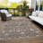 Machine Washable Indoor/Outdoor Cicel ACN1155 Chocolate Rug-100248142