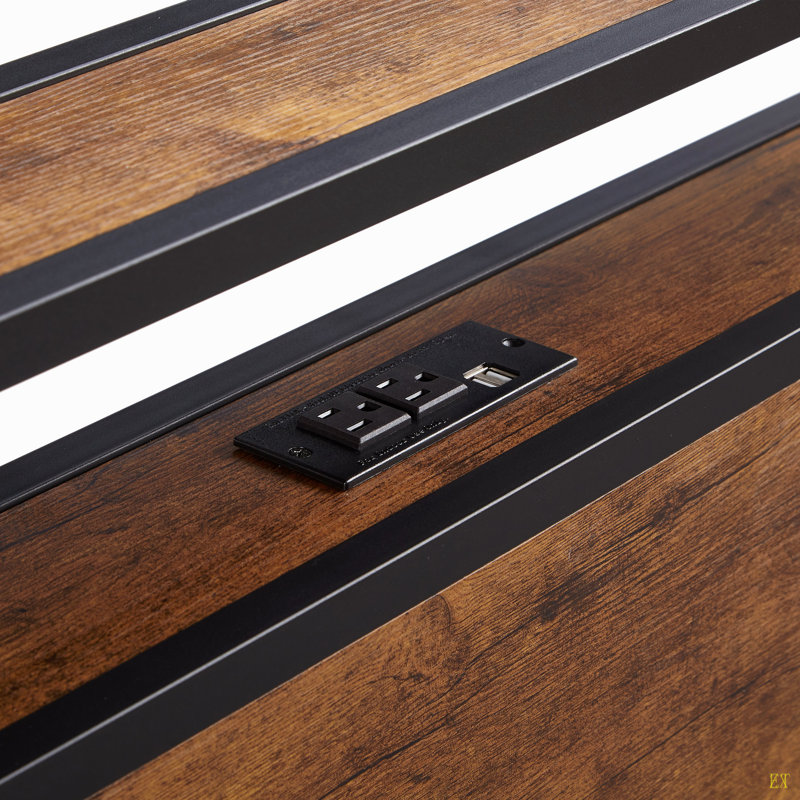 Platm Bed Frame With USB LINER