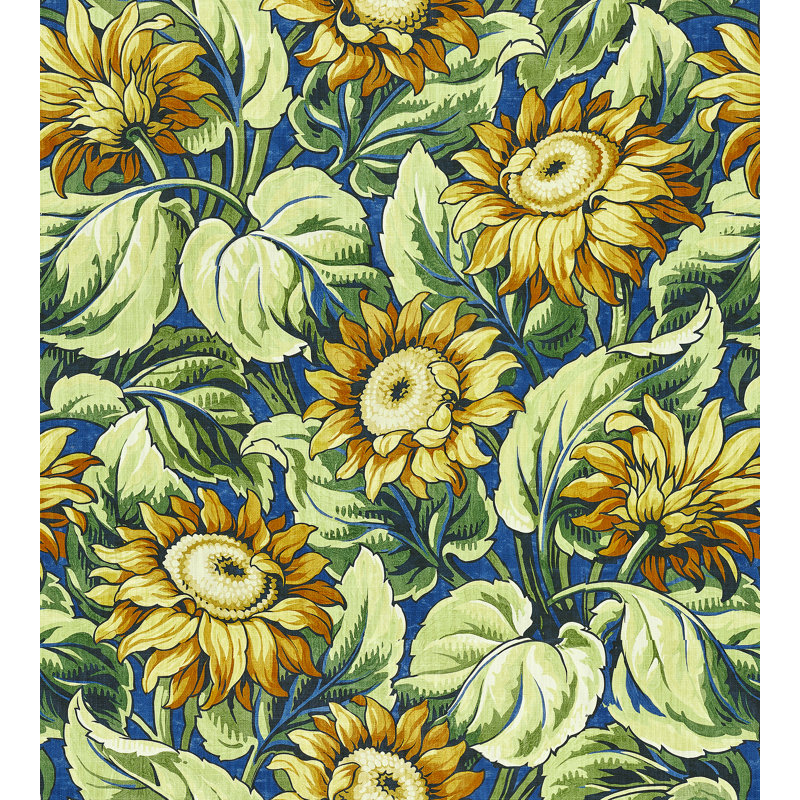 SUNFLOWER PRINT, Cobalt