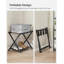 Porte-bagages pour chambre d'amis, ensemble de 2, porte-valises avec tablette de rangement, structure en acier, pliable pour un rangement facile, hôtel, chambre à coucher, noir