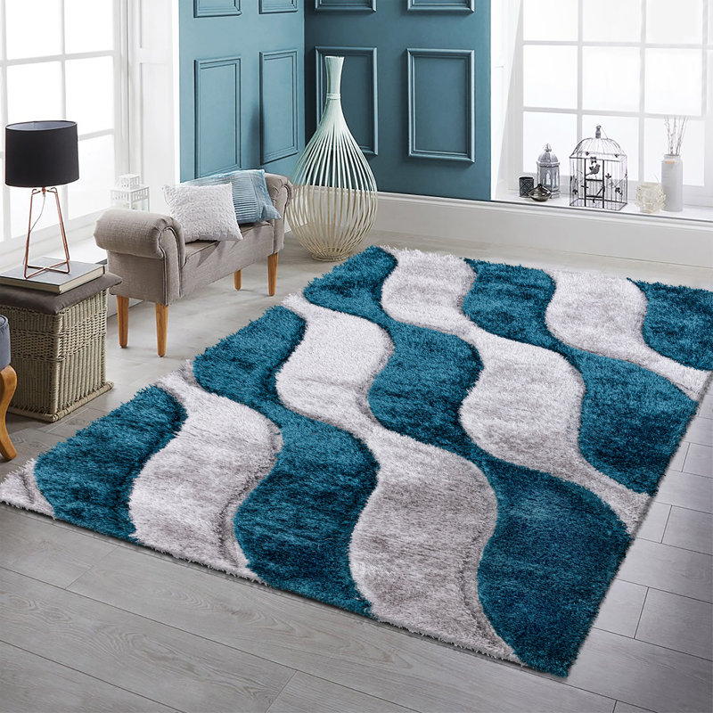 Casilda Geometric Shag Indoor / Outdoor Area Rug, Rectangle 120 x 170cm