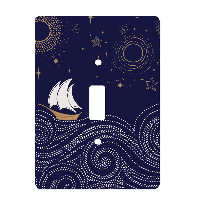 Stormy Seas Ceramic Single Toggle Switchplate