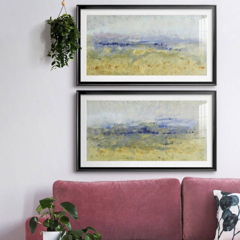 «Open Terrain I», reproduction encadrée de qualité supérieure, prête à être accrochée, H 10,5 po x l 18,5 po x P 1 po, Noir