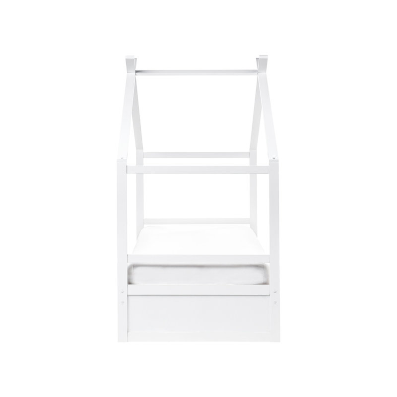 ORGEVAL Solid Wood Storage Bed, White