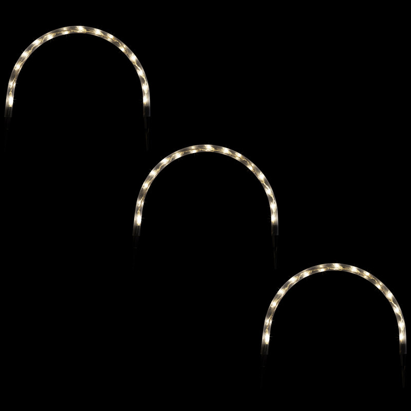 Présentoir lumineux de chemin de Noël avec arche scintillant