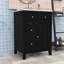 Meuble-lavabo en bois avec lavabo en céramique, 2 tiroirs et tablette réglable-582744256