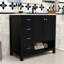 Meuble-lavabo élégant 36 po avec lavabo, rangement fermé-819674284