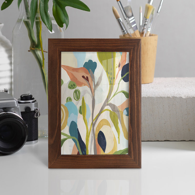 Jungle Jewels IV, reproduction encadrée sur papier, H 6 po x l 4 po x P 1 po, Châtaigne