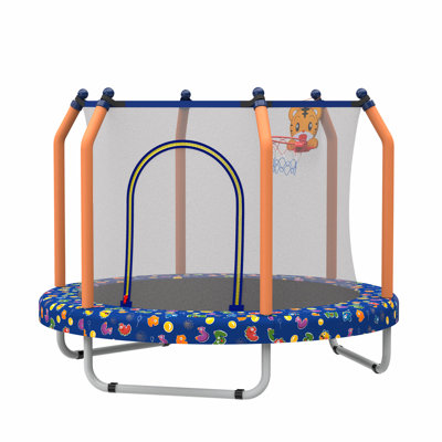 Trampoline de 55 pouces pour enfants avec trampoline intérieur et extérieur pour tout-petit