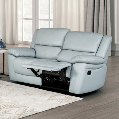 60.4" W Transitional Loveseat, Powder Blue