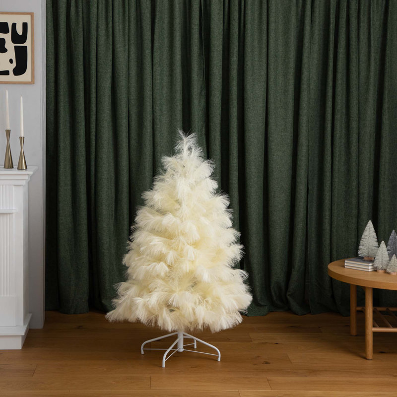 Arbre de Noël artificiel blanc cassé Pampas Grass, 4'