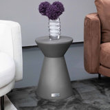 ROME Column Side Table Small Round Concrete End Table 50,8 cm H X 35 cm B X 35 cm T