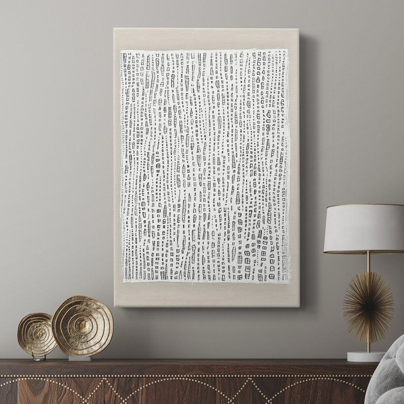 Toile tendue avec châssis abstrait XCI - prêt à être accroché , H 36 po x l 24 po