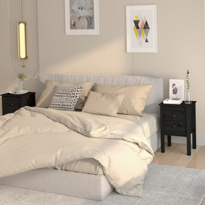 Nafisa 40cm W Solid Wood Bedside Table