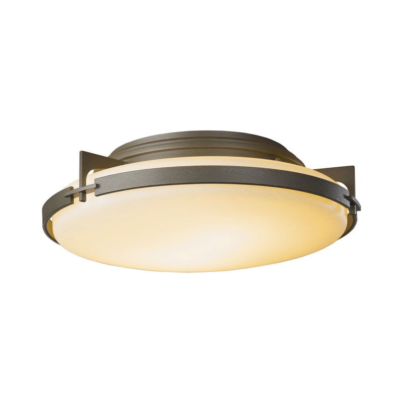 Metra 2 - Light 14.2" Flush Mount, Translucent Dark Smoke