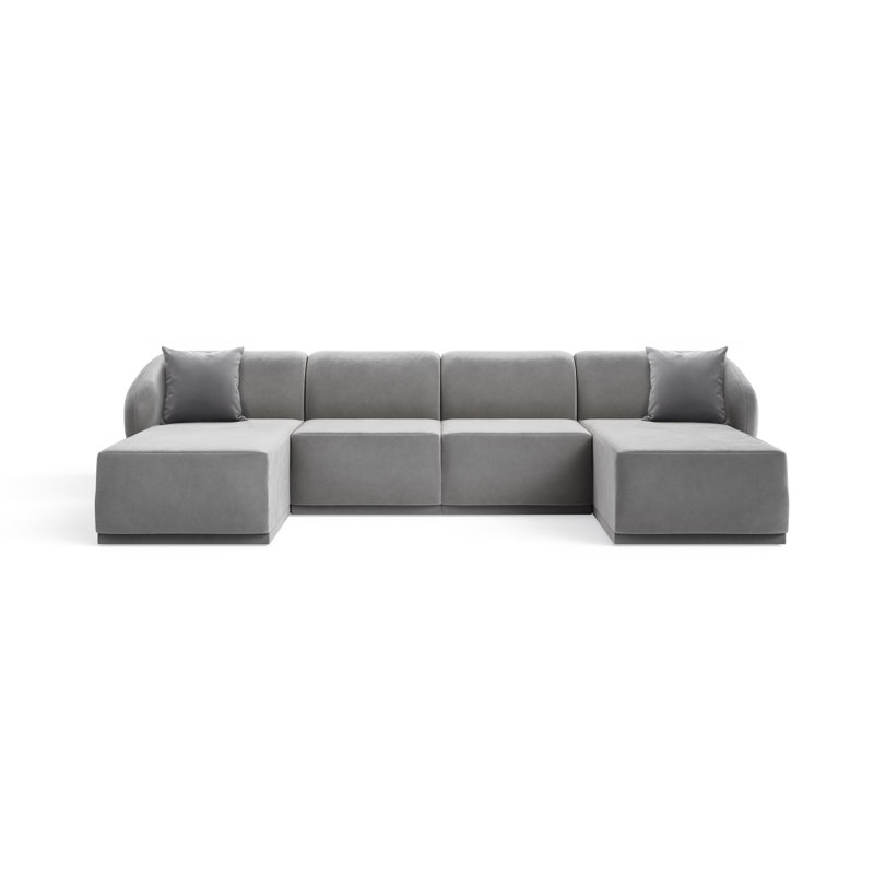 4 Seater Velvet Sofa & Chaise