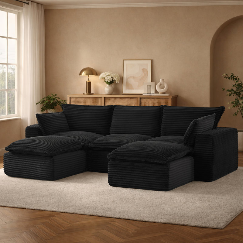 Modular Sectional Sofa,No Assembly Required