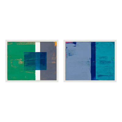 " Bold In Blue Set Of 2 " by Andrea Stokes 2 - Pieces