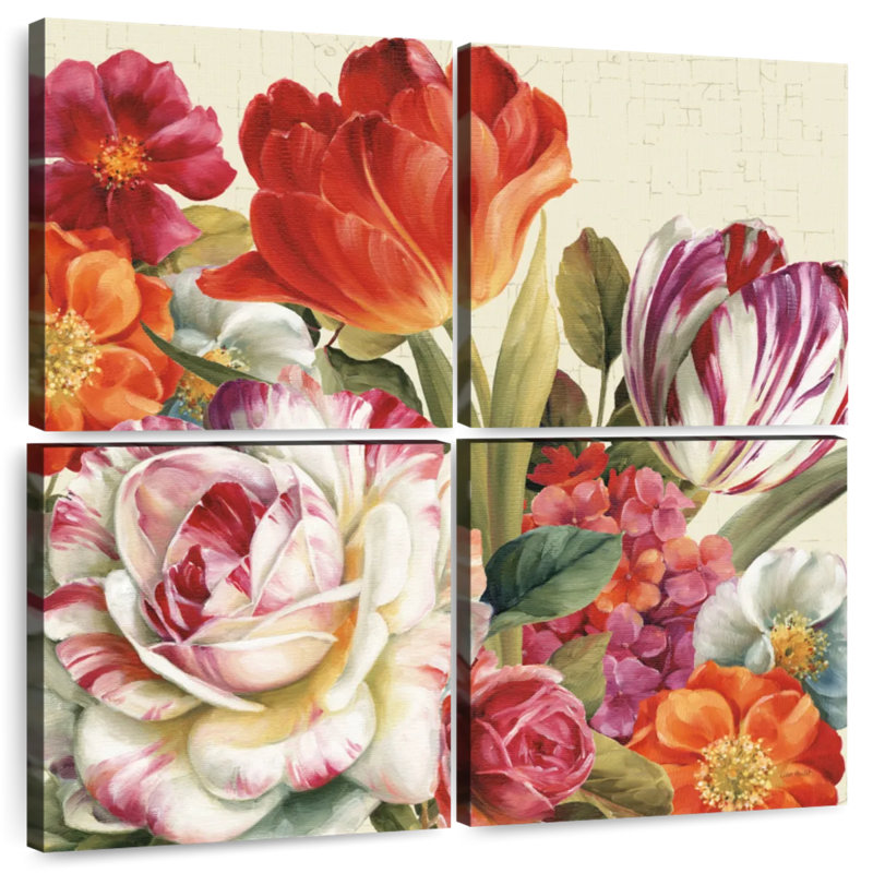Harnek Garden View Tossed Florals, 45" H x 45" W