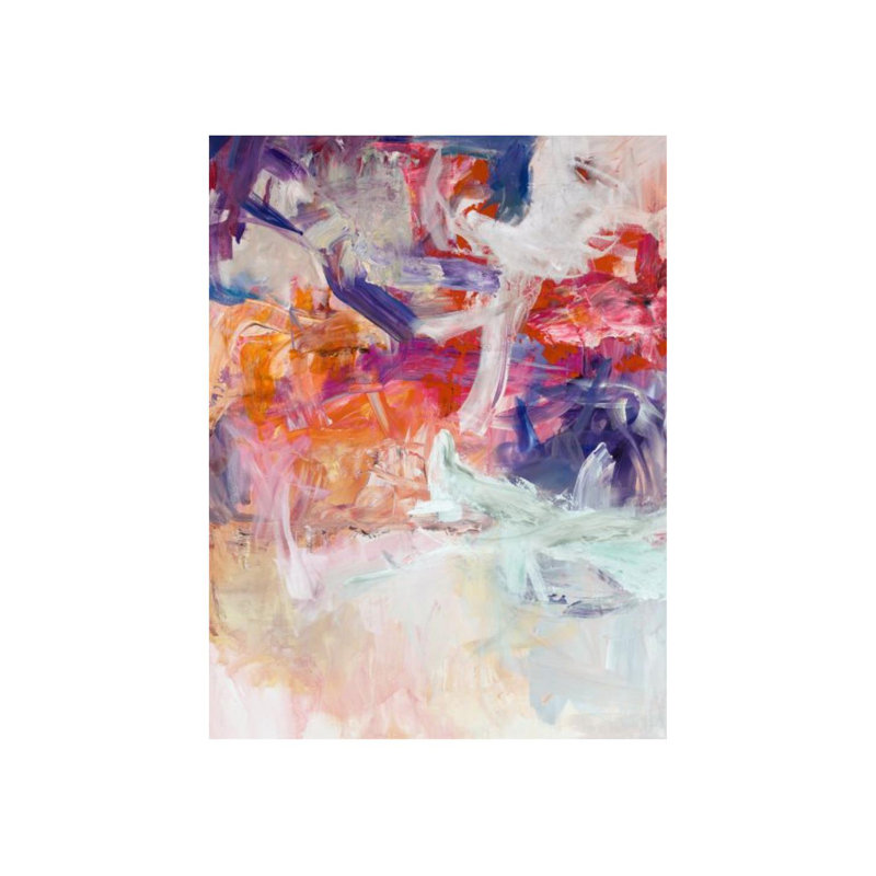 «Troisième planète» par Fern Cassidy - Peinture, H 40 po x l 30 po x P 1,5 po, Couche de verre