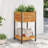  Garden Planter Brown Solid Acacia Wood, Powder-Coated Steel Medium-1871294186