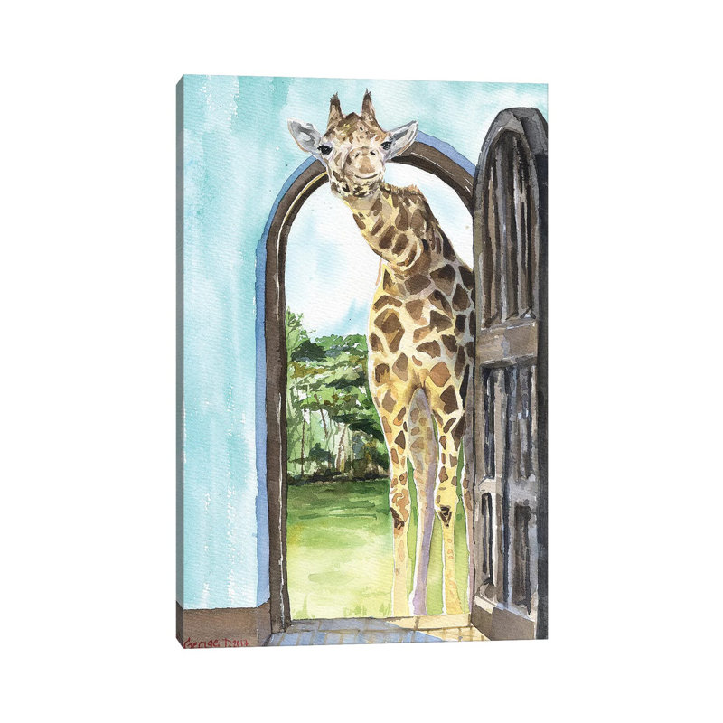 Knock Knock 1 Piece Wrapped Canvas Painting, 20.32 cm H x 30.48 cm W