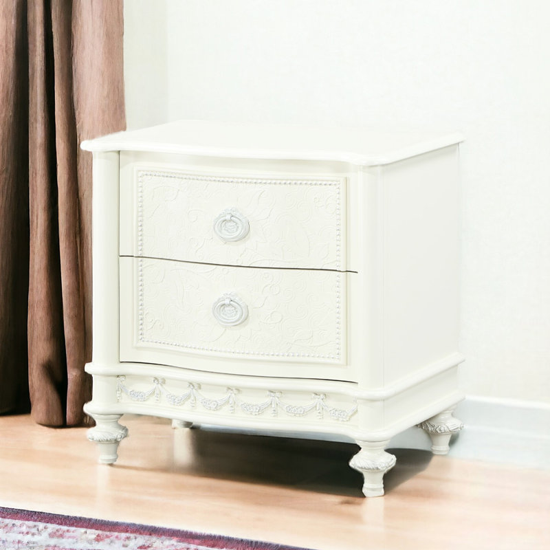 Table de chevet avec 2 tiroirs - agrafes de chambre à coucher modernes 2 pratiques et élégantes