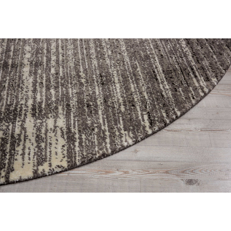 Stanton Viscose Abstract Indoor Rug, Round 8'