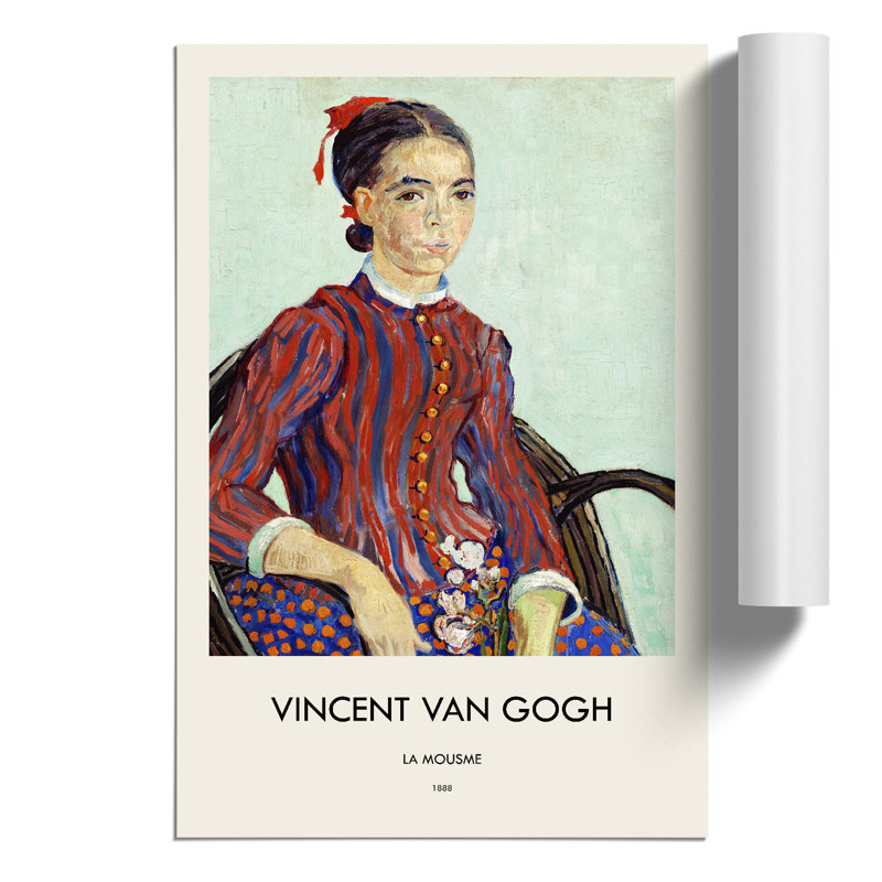 La Mousme by Vincent Van Gogh - No Frame Painting, 59cm H x 42cm W x 0.1cm D