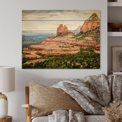 Magnifique photo de Sedona, Arizona, sur bois