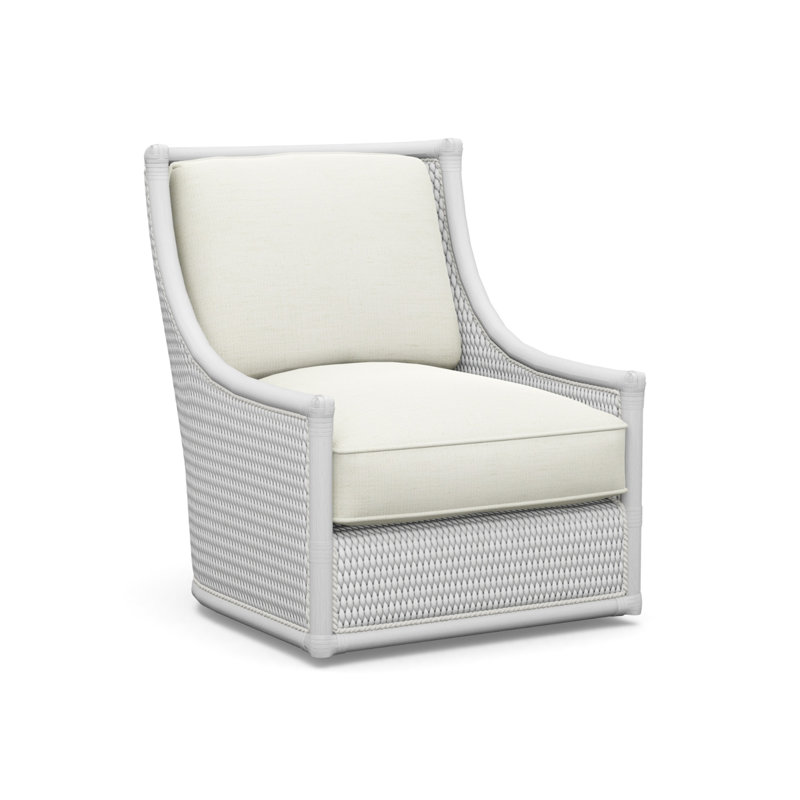Ocean Breeze Swivel Armchair, White/Ivory