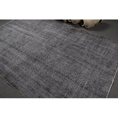 Vintage Turkish Rug In Gray With Subtle Pattern Ideal For Elegant Home And Floor Decor