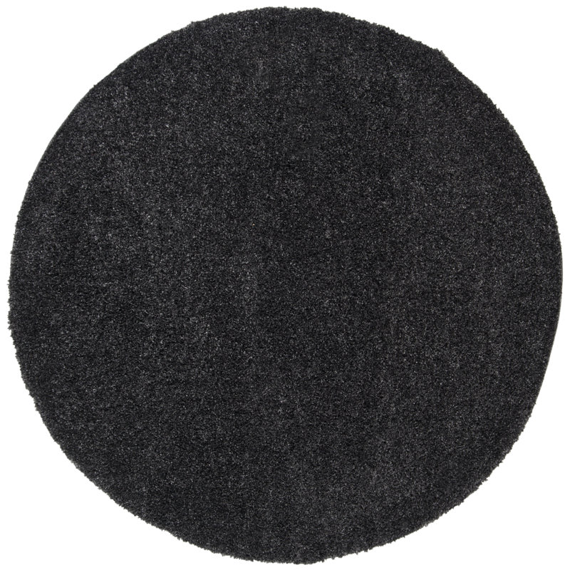 Clichy Solid Colour Shag Area Rug, Round 201cm