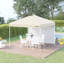 Tente d'auvent 10 'x 10' avec 1 paroi latérale amovible, abri de soleil commercial instantané