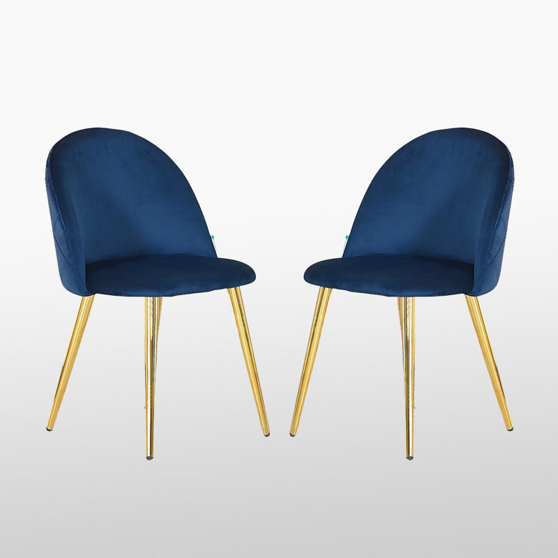 Heavener Upholstered Dining Chair, 2, Blue