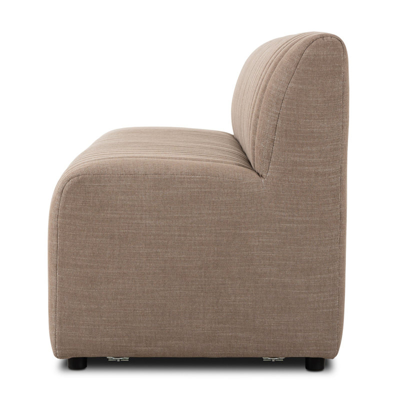 Augustine Upholstered Dining Bench, Crypton Nomad Taupe Polyester Blend, 31.5" H x 82" W x 28" D
