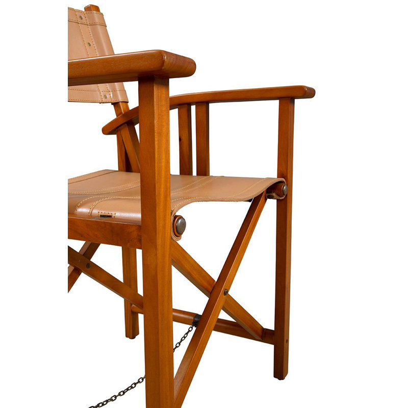 Balago Leather Folding Chair, Brown