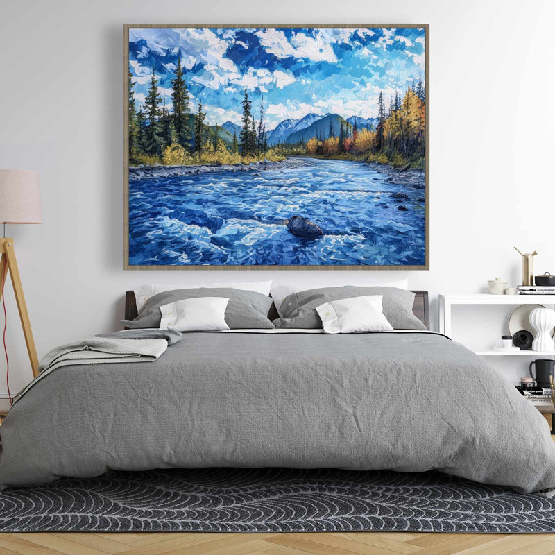 Flow - Toile encadrée blanche pour une décoration intérieure élégante