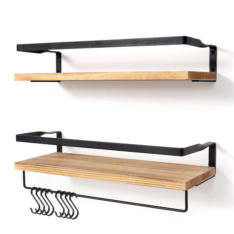 Bellah Floating Shelf, Rustic Light Brown
