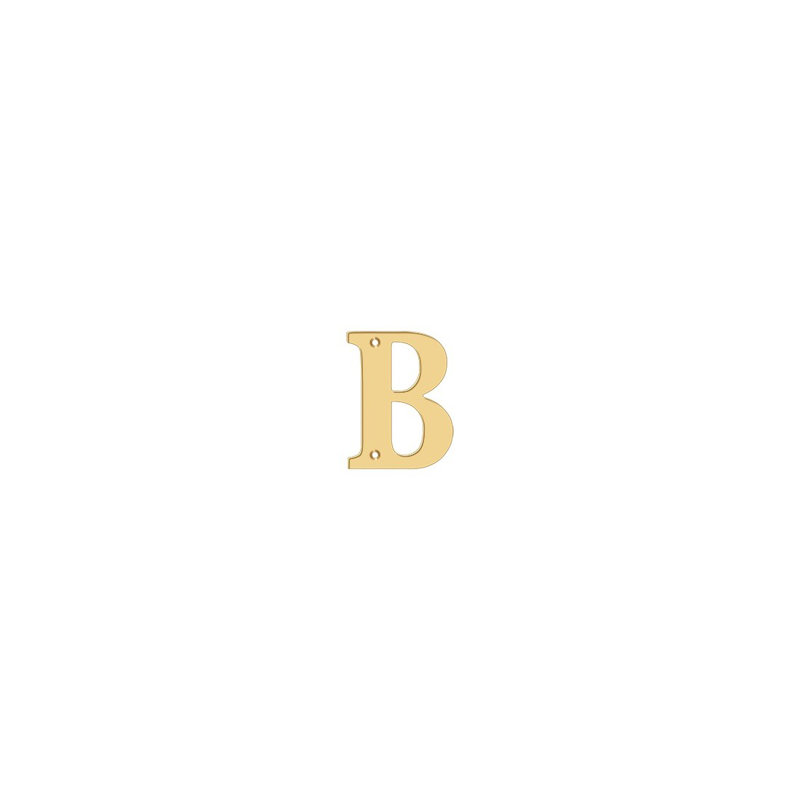 4" H Brass House Letter, Lifetime Brass, B